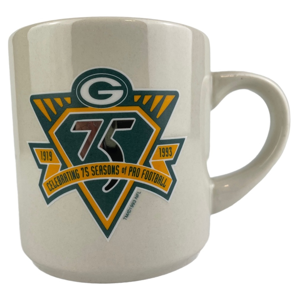 Vintage Green Bay Packers 1993 75 Seasons of Football Limited Edition Coffee Mug